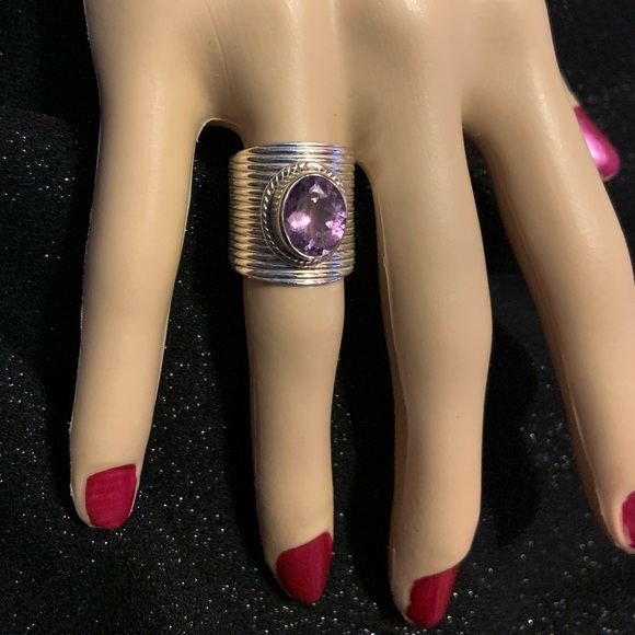 Jewelry - 3ct Amethyst Ring .925 SS